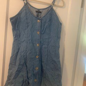 Denim Button Up Tank Dress Never Worn